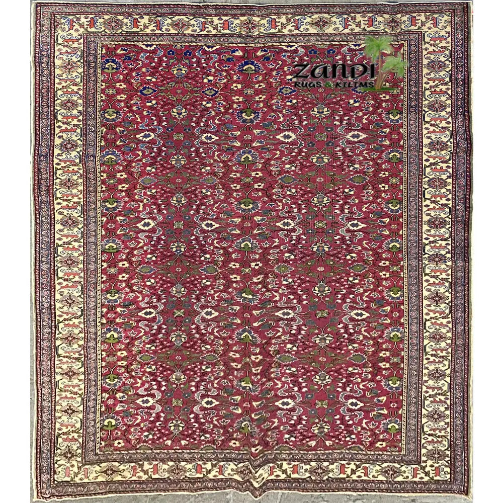 One Of The Kind Turkish Hand-Knotted Rug 9'8" x 6'6" zandirugs